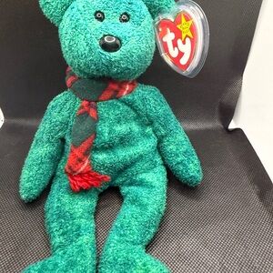 Ty Beanie Baby Wallace Bear 1999 Vintage Plush w/ Tag Protector Retired